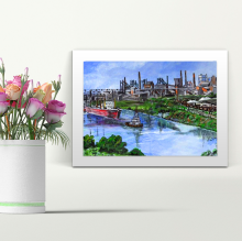 Manchester Ship Canal - A4 Print - Mounted