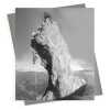 Peak performance, black and white vintage photographic card featuring rock climbers - 12.6 x 17.7cm and blank inside - made in the UK