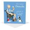 Special Grancha birthday card for him - designed by Erica Sturla - 15cm square and blank inside, made in the UK