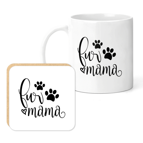 Mug & Coaster Set - Fur Mama