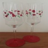 Hand Painted Poppy Champagne / Prosecco Glass