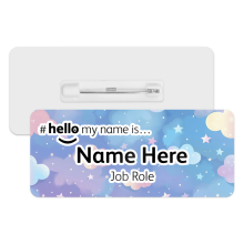 #hello my name is... Name Badge - Mystic Clouds & Stars