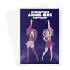 Dancing Anime Girls Birthday Card - A5 Portrait - 1 Card