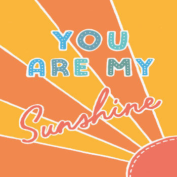Holy Mackerel You are my sunshine love or friendship card - comes with a gorgeous decorated envelope - 12 x 17cm and blank inside