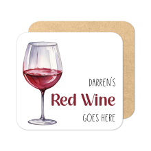 Personalised Red Wine Coaster | Personalised Wine Coaster