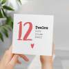 12 Year Anniversary Card 12 Year Card For Husband 12th Anniversary Card For Wife Anniversary Card For Boyfriend or Girlfriend 12 Year Card - Square (5.5x5.5) / Blank Inside