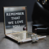 Holy Mackerel we love you retro themed blank greeting card for him or her - designed by Andy Poplar - 15cm square and blank inside for your message