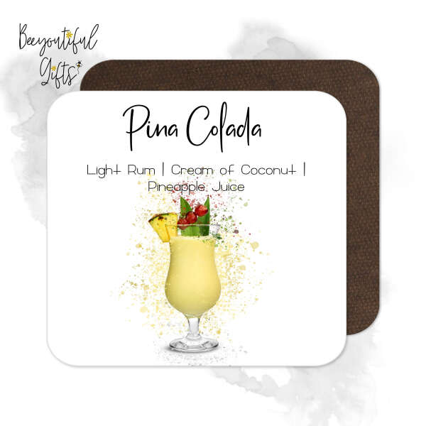 Cocktail Ingredient Coaster - Pina Colada