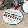 Personalised Christmas Stocking Decoration, Family Christmas Tree Ornament, Stocking Decoration, Christmas Bauble, Family And Pet Decoration - RED