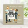 Crossword themed anniversary card for a couple of puzzlers - designed by Erica Sturla - 15cm square and blank inside
