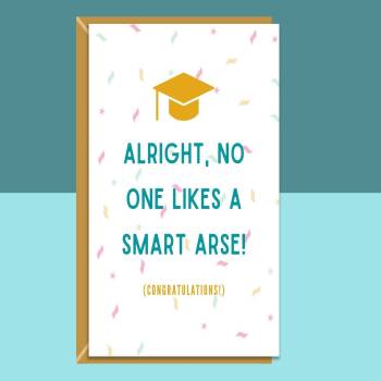 Funny Graduation Card -  Personalised inside if needed - University - College - Law School or other - For Him or For Her - Graduate Card