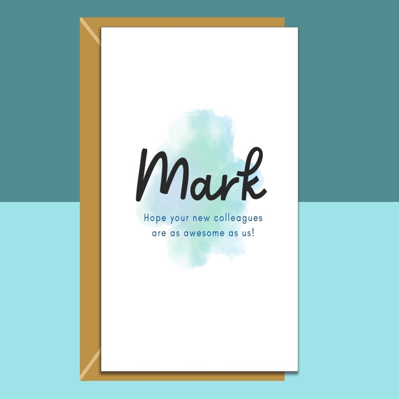 Personalized New Job Card: Congratulations, Leaving Gift - Blank inside - Regular - Matte