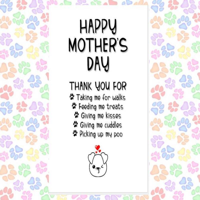 MOTHER'S DAY card from the dog, card from 2 dogs, funny mother's day card, card from the dogs, thank you for everything you do, 3 dogs, 4 - 1