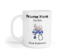 Personalised Ceramic Mug - Easter Bunny Coquette Bow