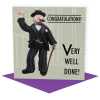 Very well done - Winston Churchill themed birthday card - designed by Erica Sturla - 15cm square and blank inside, made in the UK