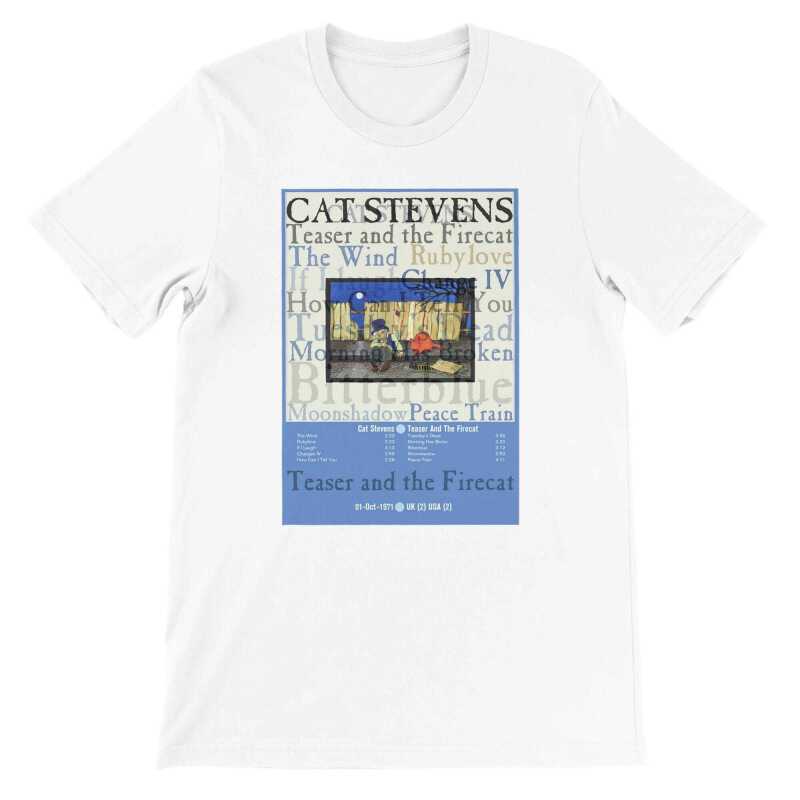 Cat Stevens Teaser and the Firecat Album T-shirt - White - S