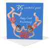 35th anniversary card (coral anniversary) - designed by Erica Sturla - 15cm square and blank inside, made in the UK