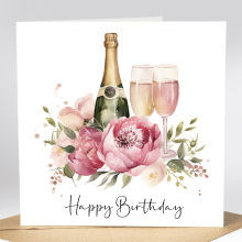 Floral Birthday Cards - Bright Colourful Floral Card - Standard Smooth Card