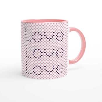 Pink Love Heart Mug