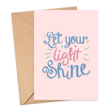Self Love Card - Let Your Light Shine - Small (Approx. A6 | 105mm x 148mm | 4.1in x 5.8in) - Standard Smooth Card