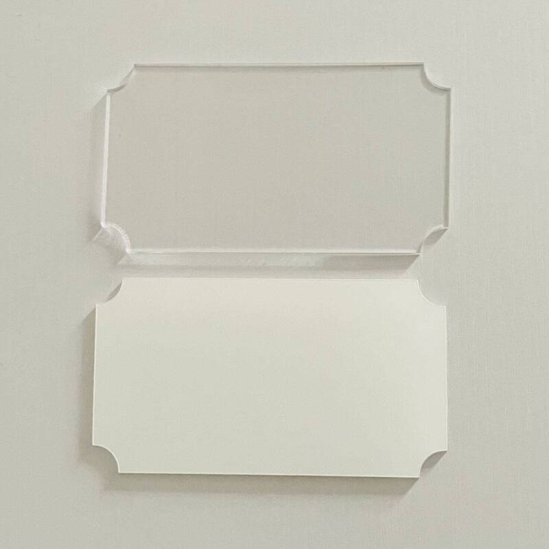 Acrylic Ticket Blanks / Token Shape / Ticket Blanks / Craft Shape / DIY Tokens / Acrylic Crafts / Sublimation Printing - Single Item - Clear