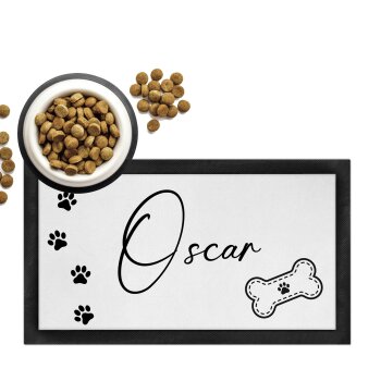 Personalised Dog Bowl Bar Runner Mat, Dog Bowl Mat, Personalised Dog Breed Bowl Mat. Dachshund or Any dog Personalised Dog Bowl, Puppy Mat