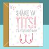 Funny Friend Birthday Card For Her | Bestie | Mate | Personalised | 25th, 30th, 35th, 40th, 45th or any other on her birthday - Blank inside - Regular - Matte