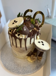 Pornstar Martini/Espresso Martini/Strawberry Daiquiri Inspired Cake