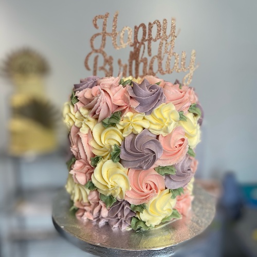 Classic Buttercream Flower  Cake