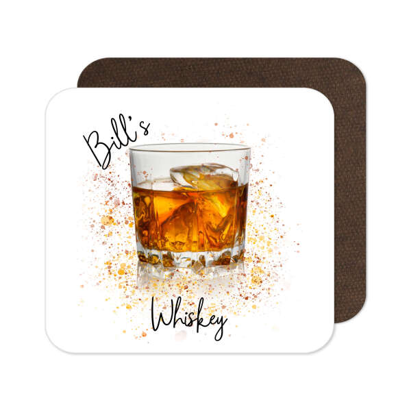 Personalised Whiskey Coaster with Splash Effect