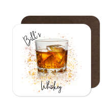 Personalised Whiskey Coaster with Splash Effect