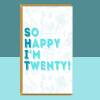 Funny 20th Birthday Card - Personalised - For Him or For Her - For someone turning 20 years old - Greetings Card - Large - Blank inside