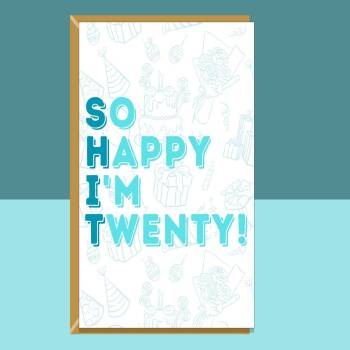 Funny 20th Birthday Card - Personalised - For Him or For Her - For someone turning 20 years old - Greetings Card