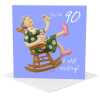 90th birthday card for her - designed by Erica Sturla - 15cm square and blank inside, made in the UK