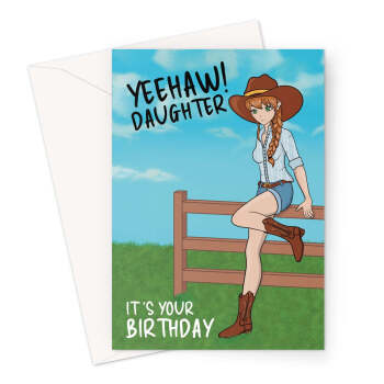 Cowgirl Birthday Card For Daughter