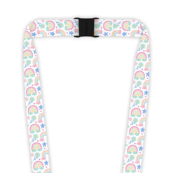 Double Breakaway Lanyard - Candy Rainbows & Flowers