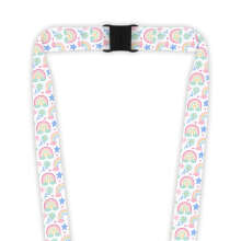 Double Breakaway Lanyard - Candy Rainbows & Flowers