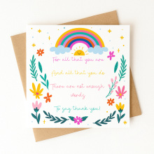 Thank You Card - There Are Not Enough Words To Say Thank You - Standard Smooth Card