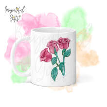 Watercolour Roses Ceramic Mug