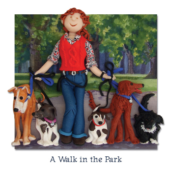 A Walk in The Park Greetings Card by Erica Sturla
