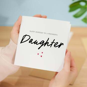 Birthday Card For Daughter Happy Birthday Card For Daughter Simple Birthday Card For Wonderful Daughter Love Hearts Birthday Card