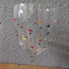 Hand Painted Rainbow Love Heart Champagne Prosecco Glasses