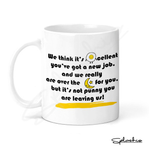 Personalised New Job Ceramic Mug - We Think It's Eggcellent You've Got A New Job