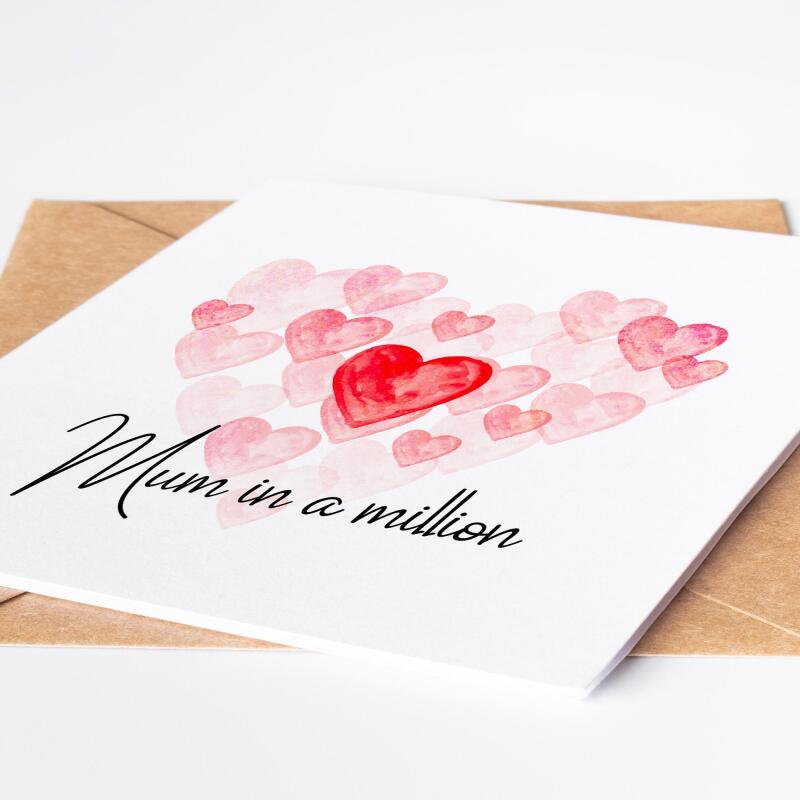 Mothers Day Card Mum in a Million Card for Mum / Card for Mum / Card for Mother / Birthday Card Mum /