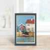 The harbour inn - quayside pub themed blank card - designed by Seth Draper - 15cm square and blank inside, made in the UK