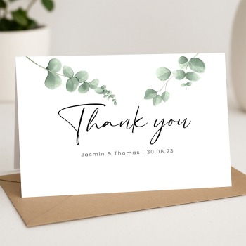 Wedding thank you cards - Eucalyptus Style