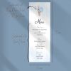 Printed Menu Event for Boy Personalised with Initial and Courses | Teddy Bear | Party, Birthday, Baby Shower, Baptism, Communion - Squared - Sample (not custom)