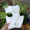 Fluorite Gold Earrings and Necklace set