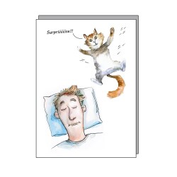 Surprise - funny cat card