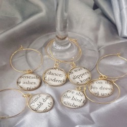 Wine Glass Charms Set of 6 Literature/Books